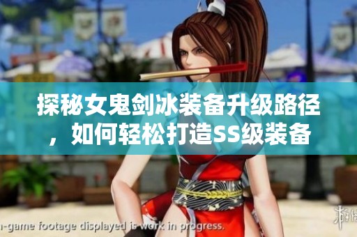 探秘女鬼剑冰装备升级路径，如何轻松打造SS级装备