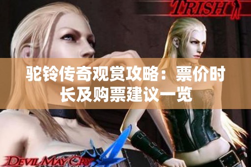 驼铃传奇观赏攻略：票价时长及购票建议一览