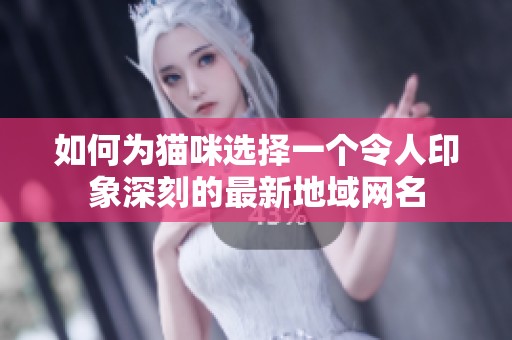 如何为猫咪选择一个令人印象深刻的最新地域网名