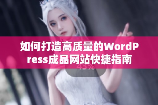 如何打造高质量的WordPress成品网站快捷指南