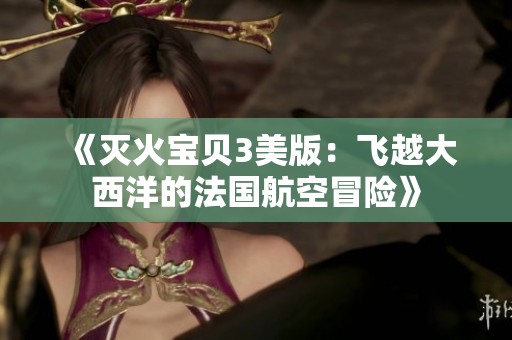 《灭火宝贝3美版：飞越大西洋的法国航空冒险》