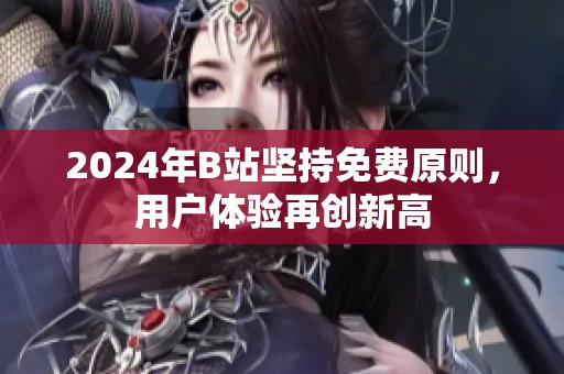 2024年B站坚持免费原则，用户体验再创新高