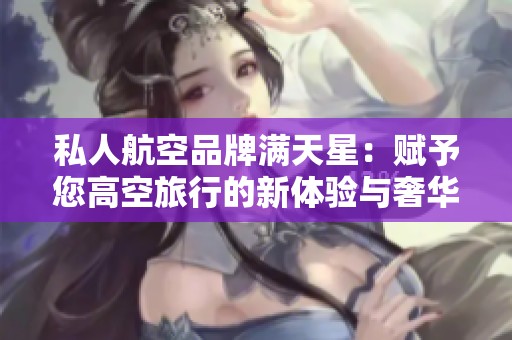 私人航空品牌满天星：赋予您高空旅行的新体验与奢华享受