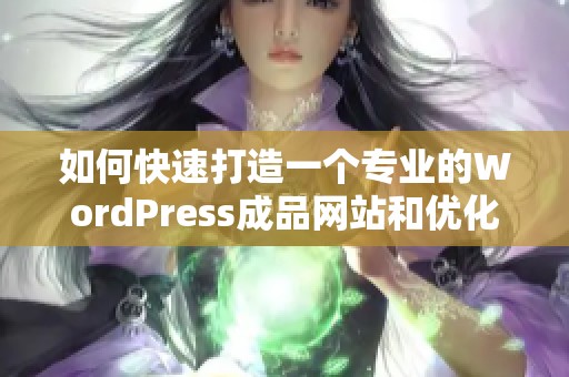 如何快速打造一个专业的WordPress成品网站和优化技巧