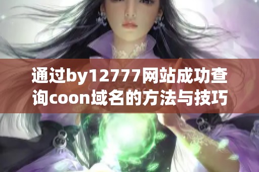 通过by12777网站成功查询coon域名的方法与技巧