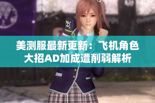美测服最新更新：飞机角色大招AD加成遭削弱解析