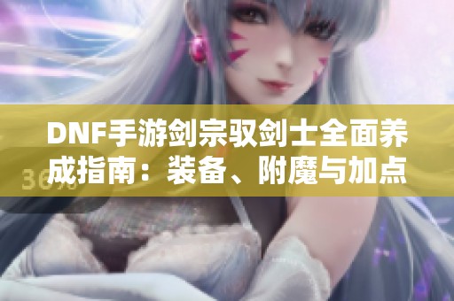 DNF手游剑宗驭剑士全面养成指南：装备、附魔与加点技巧详解