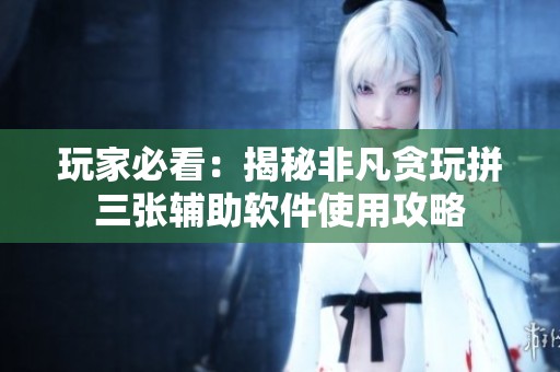 玩家必看：揭秘非凡贪玩拼三张辅助软件使用攻略