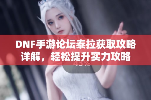 DNF手游论坛泰拉获取攻略详解，轻松提升实力攻略