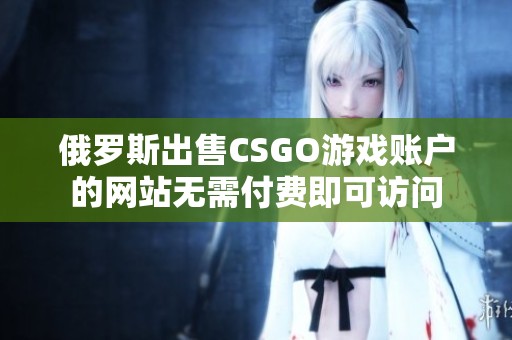 俄罗斯出售CSGO游戏账户的网站无需付费即可访问