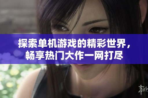 探索单机游戏的精彩世界，畅享热门大作一网打尽