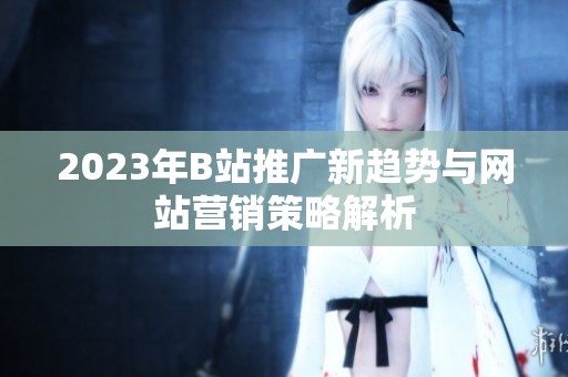 2023年B站推广新趋势与网站营销策略解析