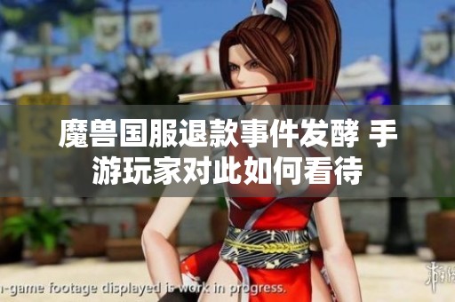 魔兽国服退款事件发酵 手游玩家对此如何看待