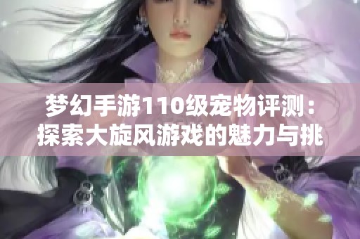 梦幻手游110级宠物评测：探索大旋风游戏的魅力与挑战