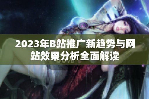 2023年B站推广新趋势与网站效果分析全面解读