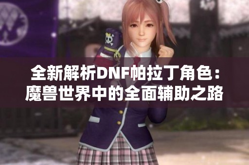 全新解析DNF帕拉丁角色：魔兽世界中的全面辅助之路