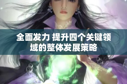 全面发力 提升四个关键领域的整体发展策略