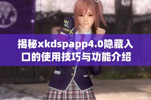 揭秘xkdspapp4.0隐藏入口的使用技巧与功能介绍