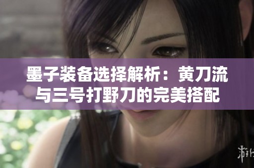 墨子装备选择解析：黄刀流与三号打野刀的完美搭配