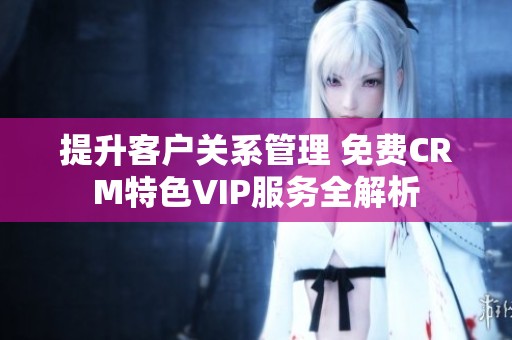 提升客户关系管理 免费CRM特色VIP服务全解析