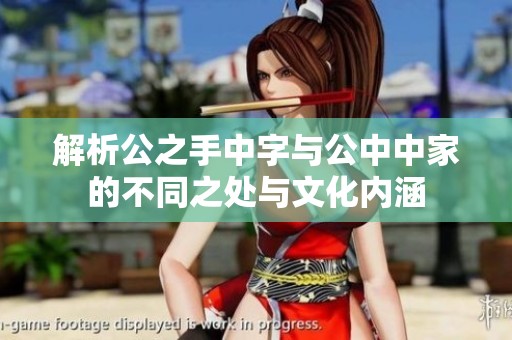 解析公之手中字与公中中家的不同之处与文化内涵