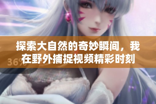探索大自然的奇妙瞬间，我在野外捕捉视频精彩时刻