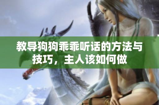 教导狗狗乖乖听话的方法与技巧，主人该如何做