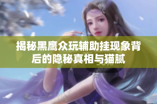 揭秘黑鹰众玩辅助挂现象背后的隐秘真相与猫腻