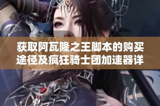 获取阿瓦隆之王脚本的购买途径及疯狂骑士团加速器详情