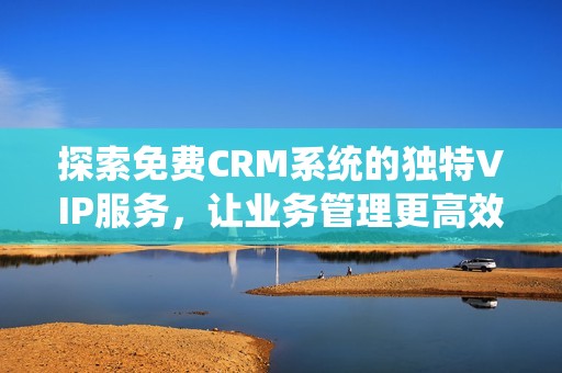 探索免费CRM系统的独特VIP服务，让业务管理更高效