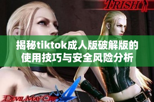 揭秘tiktok成人版破解版的使用技巧与安全风险分析