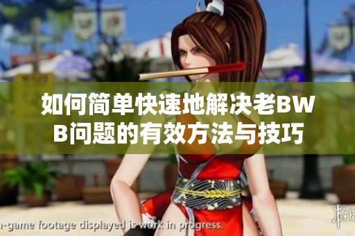 如何简单快速地解决老BWB问题的有效方法与技巧