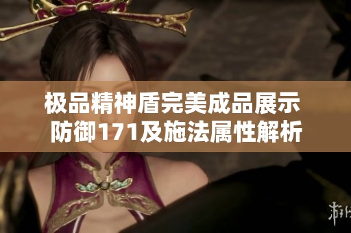 极品精神盾完美成品展示 防御171及施法属性解析