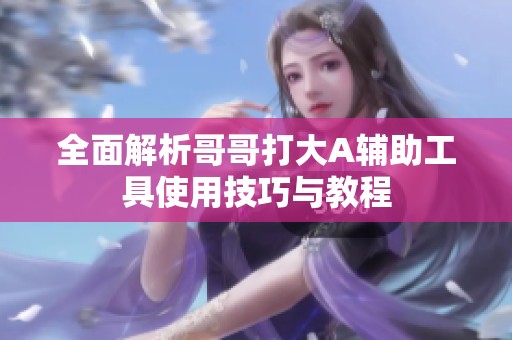 全面解析哥哥打大A辅助工具使用技巧与教程