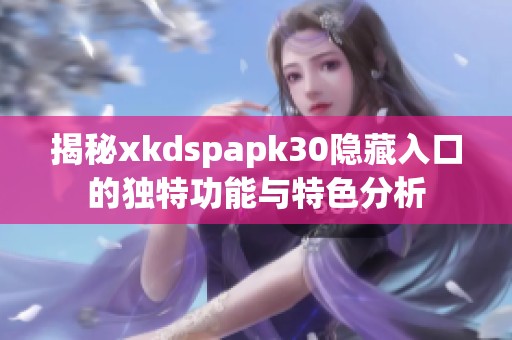 揭秘xkdspapk30隐藏入口的独特功能与特色分析