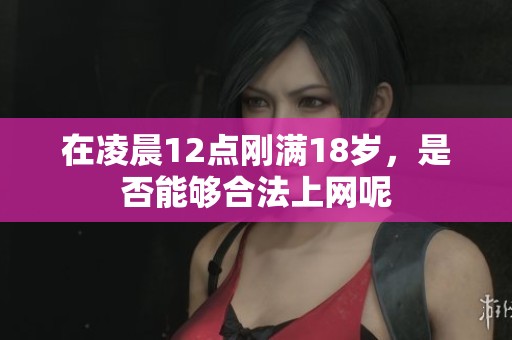 在凌晨12点刚满18岁，是否能够合法上网呢