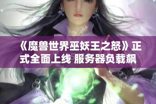 《魔兽世界巫妖王之怒》正式全面上线 服务器负载飙升情况显著
