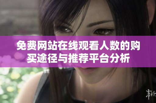 免费网站在线观看人数的购买途径与推荐平台分析