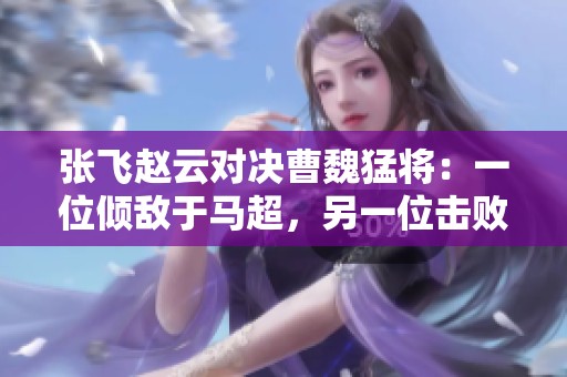 张飞赵云对决曹魏猛将：一位倾敌于马超，另一位击败重敌留传奇