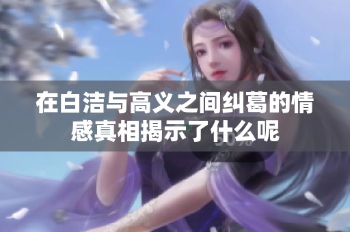 在白洁与高义之间纠葛的情感真相揭示了什么呢