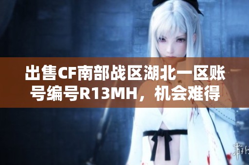 出售CF南部战区湖北一区账号编号R13MH，机会难得快来抢购！