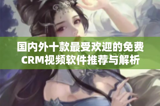 国内外十款最受欢迎的免费CRM视频软件推荐与解析
