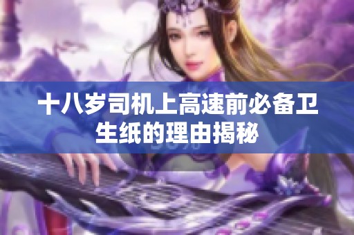 十八岁司机上高速前必备卫生纸的理由揭秘