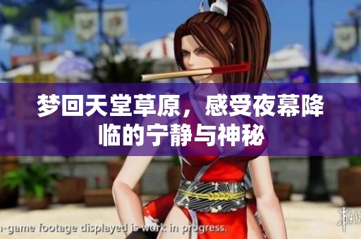 梦回天堂草原，感受夜幕降临的宁静与神秘