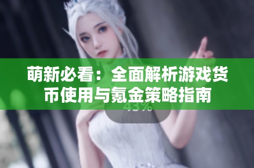 萌新必看：全面解析游戏货币使用与氪金策略指南