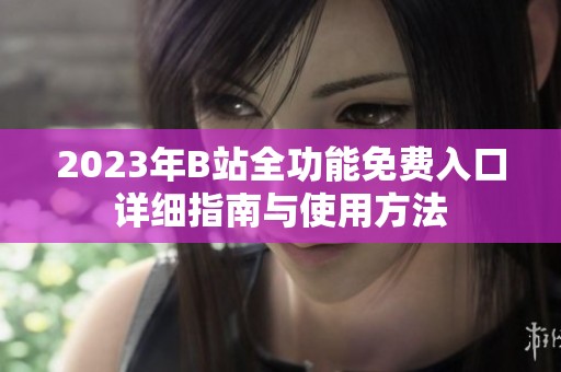 2023年B站全功能免费入口详细指南与使用方法