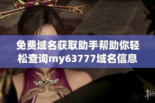 免费域名获取助手帮助你轻松查询my63777域名信息