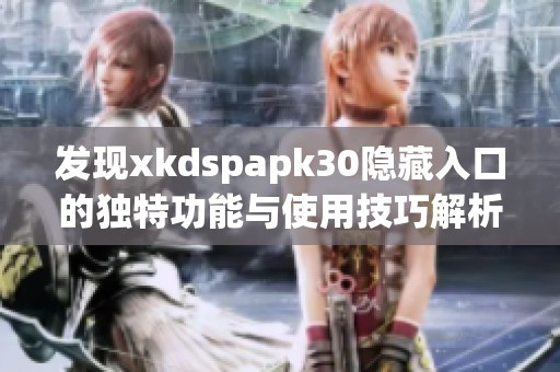 发现xkdspapk30隐藏入口的独特功能与使用技巧解析