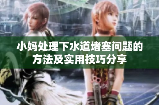 小妈处理下水道堵塞问题的方法及实用技巧分享