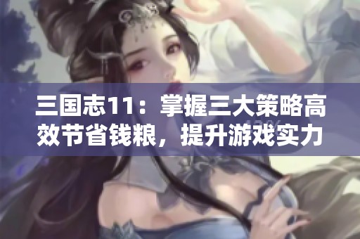 三国志11：掌握三大策略高效节省钱粮，提升游戏实力